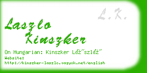 laszlo kinszker business card